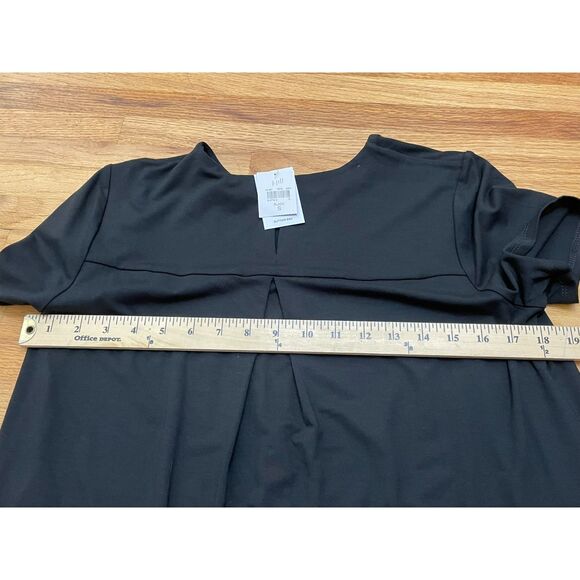 J. Jill Women's S Black Shift Rayon Dress Knee Length Flared Boho Stretch Casual - Picture 7 of 11